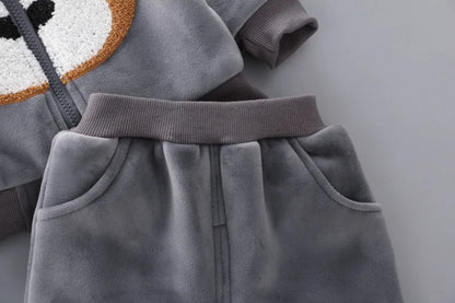 3PCS Winter Herbst Kleinkind Baby Jungen Mädchen Kleidung Baby Pullover Mantel + Hosen + Kapuze Weste Outfit Set Infant warme Kleidung Anzüge