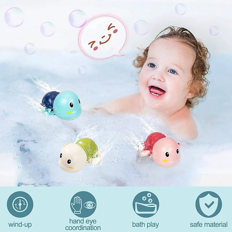 Badespielzeug für Babys - Schwimmende Tiere zum Aufziehen
