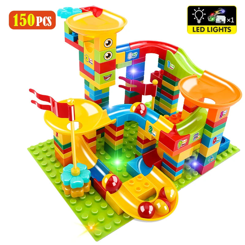 Marble Run - Kugelbahn Bau-Set für Kinder - mit LED & Riesenrad