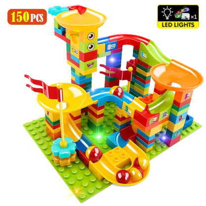 Marble Run - Kugelbahn Bau-Set für Kinder - mit LED & Riesenrad