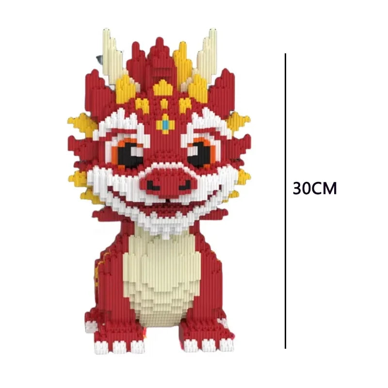 Fantasie Drache - Mini-Baustein Bausatz - Figurenset