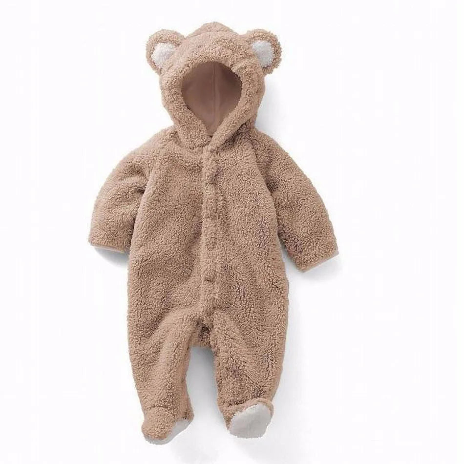 Herbst Winter Baby Strampler Baby Mädchen Jungen Kleidung Fleece Tier Bär Hase Schafe Neugeborenen Overalls Infant Halloween Kostüm 0-12M