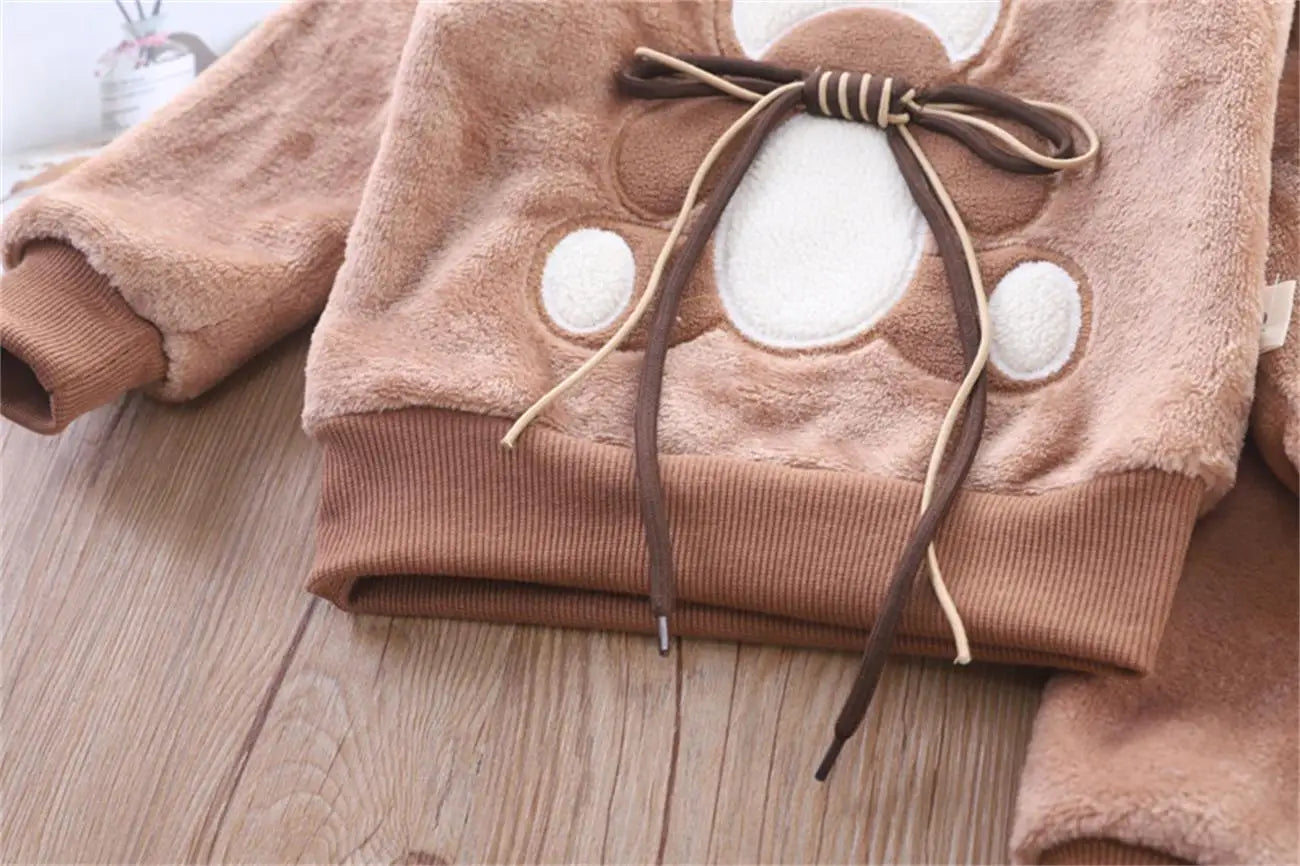 3PCS Winter Herbst Kleinkind Baby Jungen Mädchen Kleidung Baby Pullover Mantel + Hosen + Kapuze Weste Outfit Set Infant warme Kleidung Anzüge