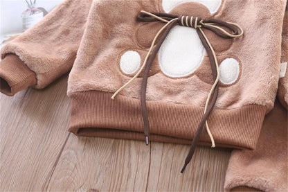 3PCS Winter Herbst Kleinkind Baby Jungen Mädchen Kleidung Baby Pullover Mantel + Hosen + Kapuze Weste Outfit Set Infant warme Kleidung Anzüge