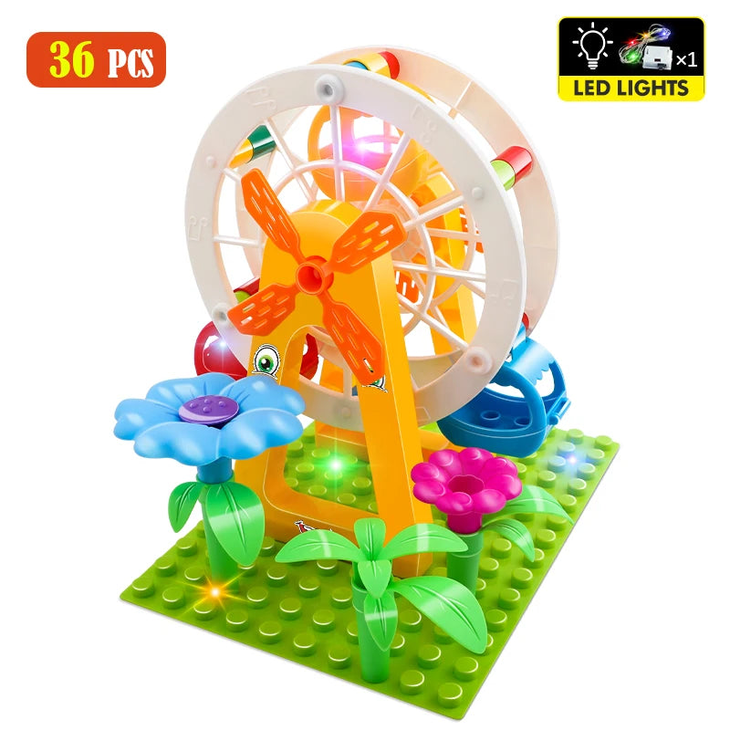 Marble Run - Kugelbahn Bau-Set für Kinder - mit LED & Riesenrad