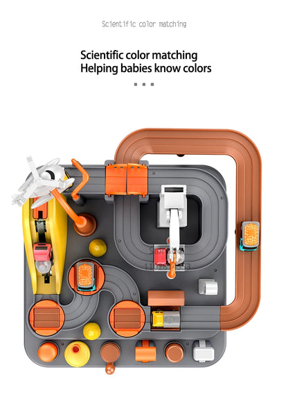 Heißer Racing Rail Auto Modell Zug Track Abenteuer Spiel Tiere Raum Rakete Spielzeug Kinder Pädagogisches Gehirn Mechanische Interaktive