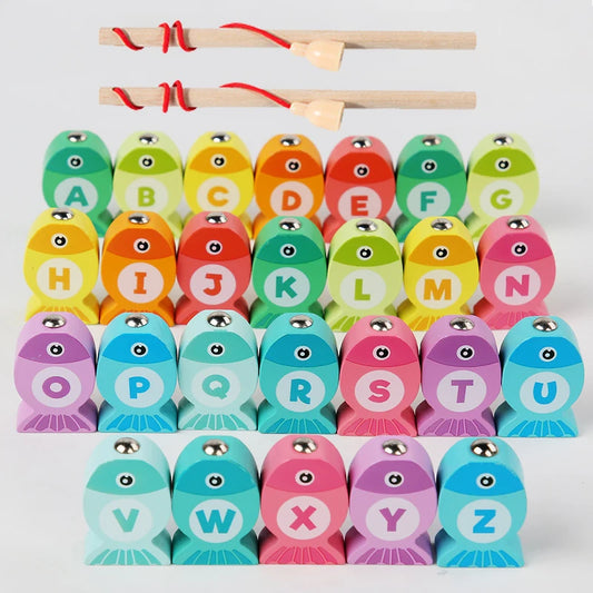 Magnetisches Angelspiel aus Holz – Lernspielzeug für Kinder