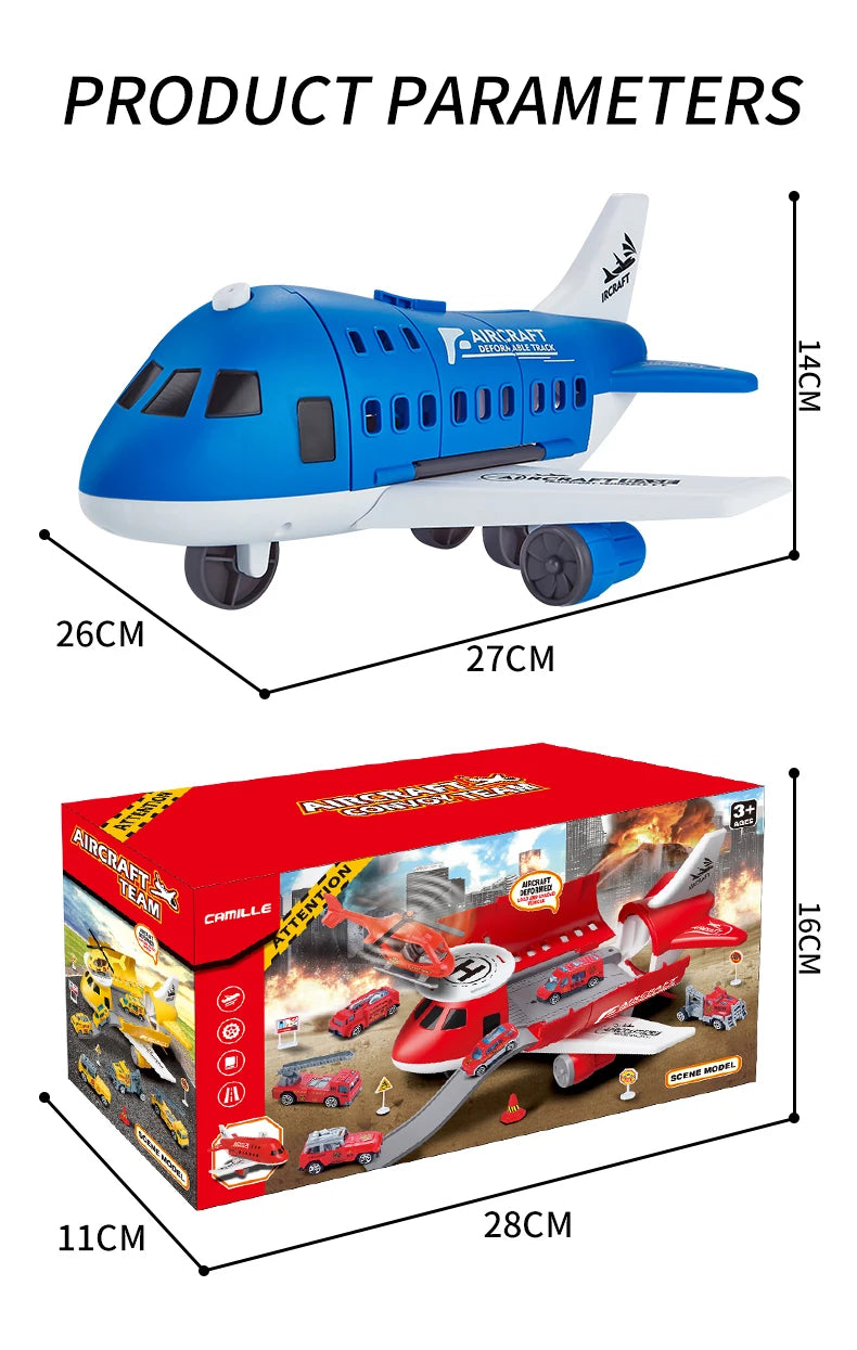 Flugzeug Spielset inkl. Autos, Helikopter & Verkehrszeichen