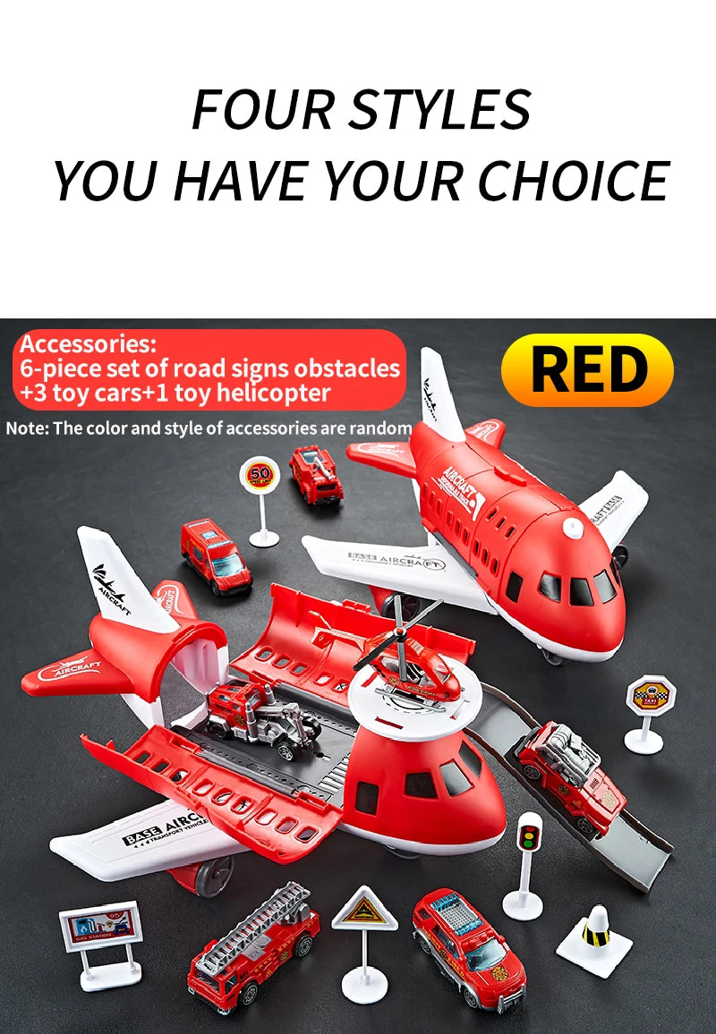 Flugzeug Spielset inkl. Autos, Helikopter & Verkehrszeichen