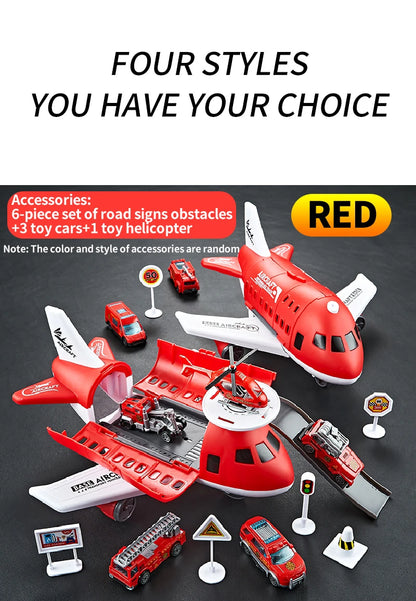 Flugzeug Spielset inkl. Autos, Helikopter & Verkehrszeichen