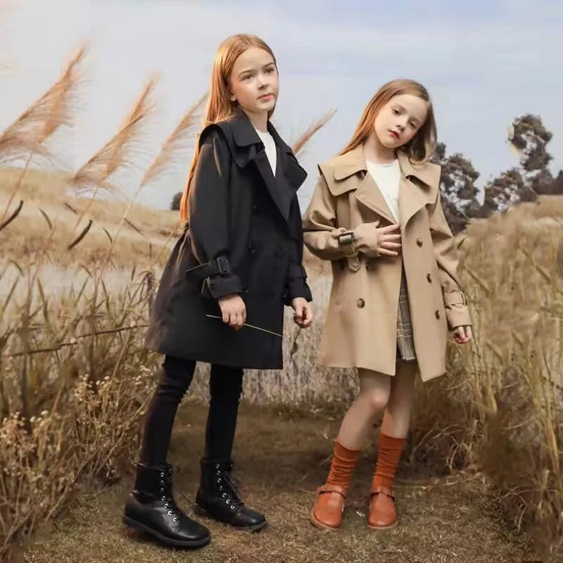 Herbst Mädchen Trenchcoat - Winddicht & Stilvoll - 4-14 Jahre