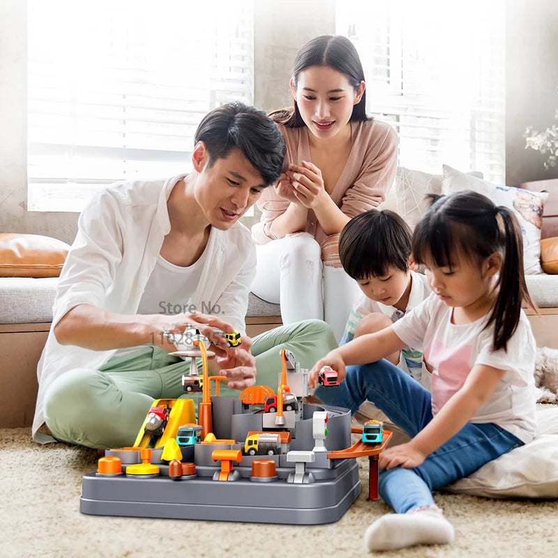 Heißer Racing Rail Auto Modell Zug Track Abenteuer Spiel Tiere Raum Rakete Spielzeug Kinder Pädagogisches Gehirn Mechanische Interaktive