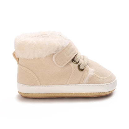HAIZHIW Winter Baby Junge Mädchen High Tops Turnschuhe Gummi Anti-Rutsch-Sohle Fleece für Wärme Säugling Neugeborene Erste Gehen Krippe schuhe