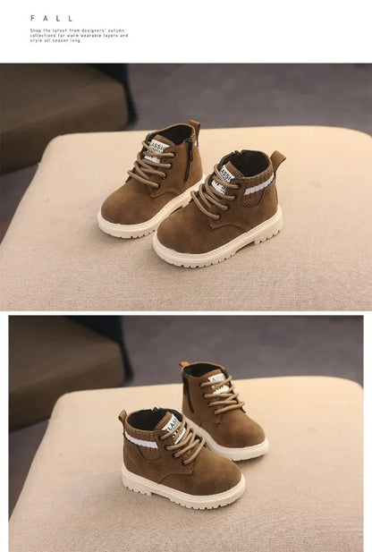 2-Stil Innenmaterial Plüsch Kinder Winterstiefel Baumwollstoff Frühling Herbst Kinderschuhe Baby Kleinkind Jungen Mädchen Stiefel