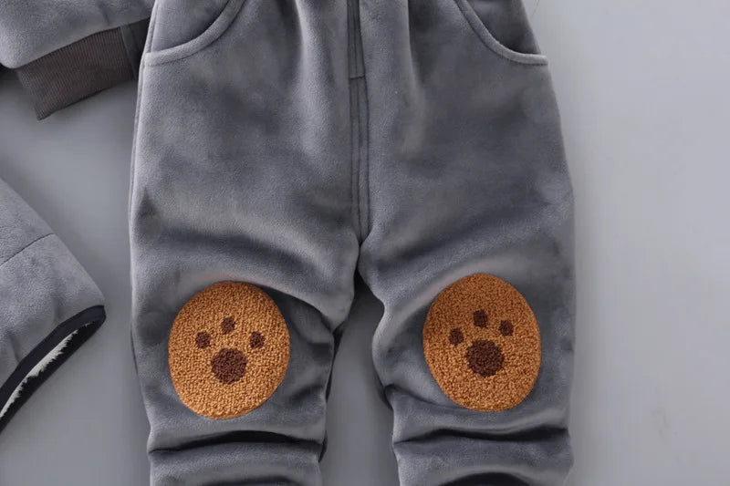 3PCS Winter Herbst Kleinkind Baby Jungen Mädchen Kleidung Baby Pullover Mantel + Hosen + Kapuze Weste Outfit Set Infant warme Kleidung Anzüge