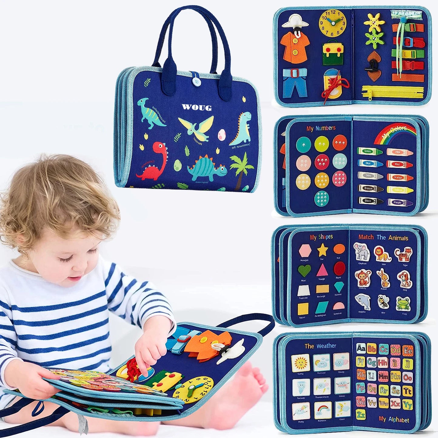 Montessori Busy Board - Motorik & Lernspielzeug für Kleinkinder