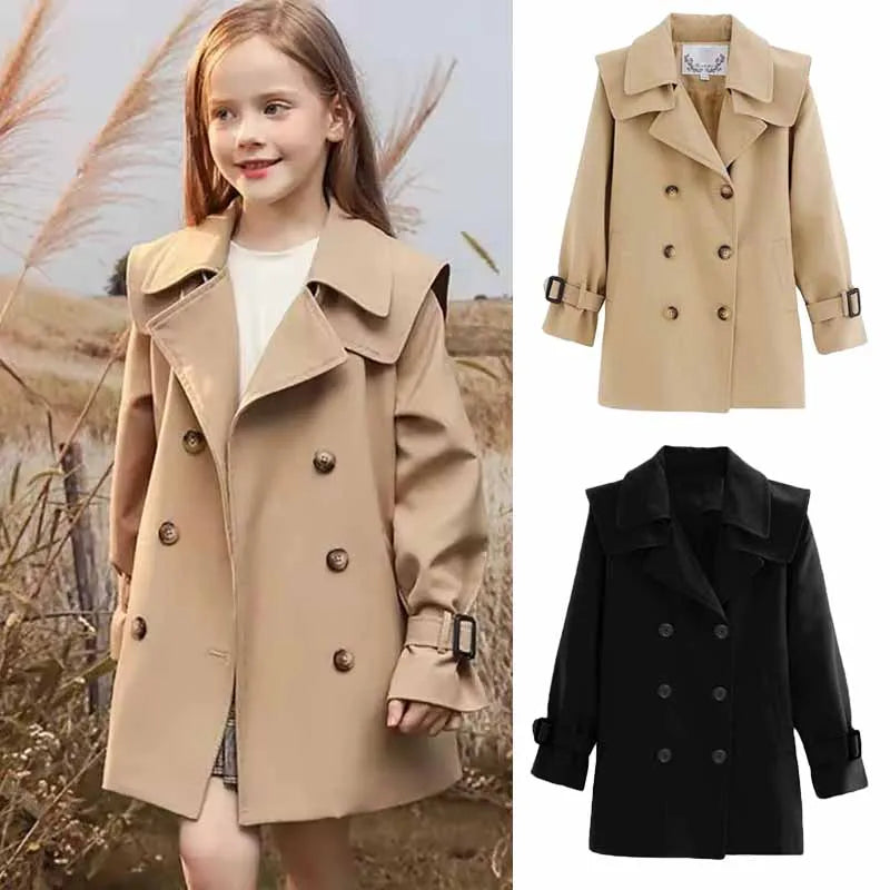 Herbst Mädchen Trenchcoat - Winddicht & Stilvoll - 4-14 Jahre