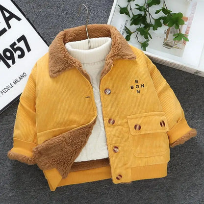 Jungen Cord-Jacke mit fleece - Warmer Wintermantel - 1-5 Jahre