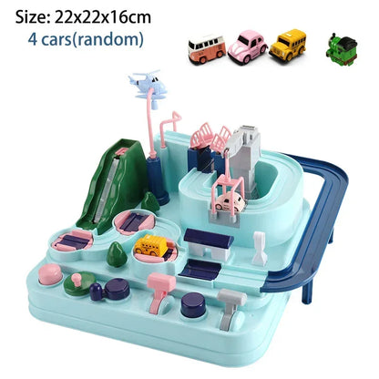 Racing Rail Car Modell Lernspielzeug Kinder Track Adventure Spiel Gehirn Mechanische Interaktive Zug Tiere Weltraumrakete Spielzeug