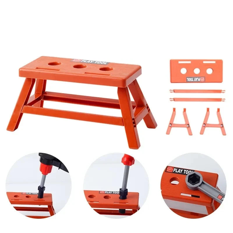 Kinder Werkzeugkoffer Spielset - mit Bohrmaschine, Helm & Zubehör - Rollenspiel Technikspielzeug