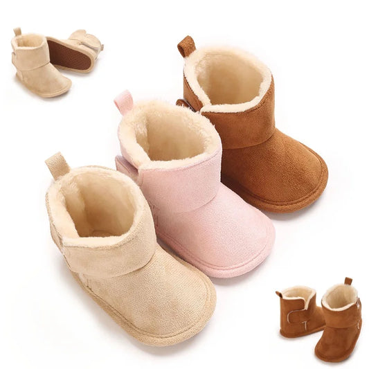 Neue Baby Stiefel Für Winter Wärme 0-18M Neugeborenen Baby Klett Weiche Sohle Anti Slip Vordere Schuhe baby Schuhe Warme Schnee Stiefel