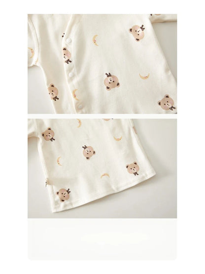 Neugeborenen Baby Basis Shirt + Hosen 2-teiliges Set Herbst und Winter Cartoon Reine Baumwolle Top + Hosen 0-18M Neugeborenen Baby Pyjamas