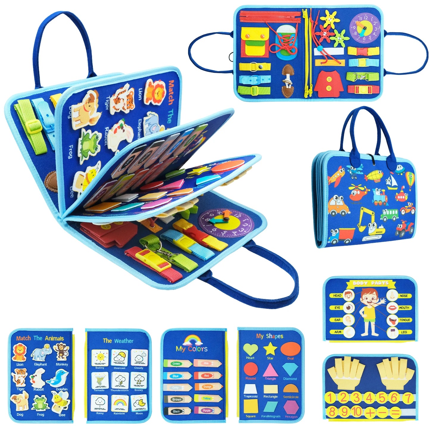 Montessori Busy Board - Motorik & Lernspielzeug für Kleinkinder