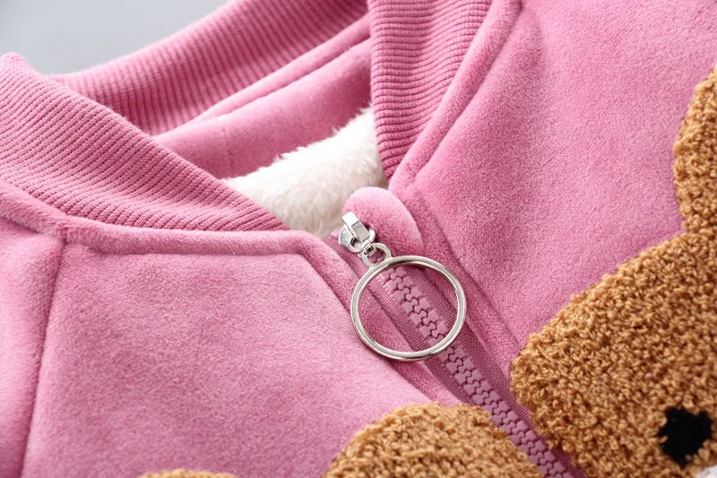 3PCS Winter Herbst Kleinkind Baby Jungen Mädchen Kleidung Baby Pullover Mantel + Hosen + Kapuze Weste Outfit Set Infant warme Kleidung Anzüge