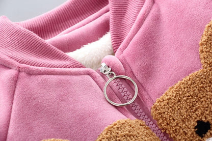 3PCS Winter Herbst Kleinkind Baby Jungen Mädchen Kleidung Baby Pullover Mantel + Hosen + Kapuze Weste Outfit Set Infant warme Kleidung Anzüge