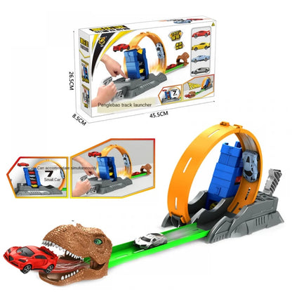 Stunt Geschwindigkeit Doppel Auto Räder Modell Spielzeug Für Kinder Racing Track Diy Montiert Schiene Kits Pädagogisches Interaktive Junge Kinder Spielzeug
