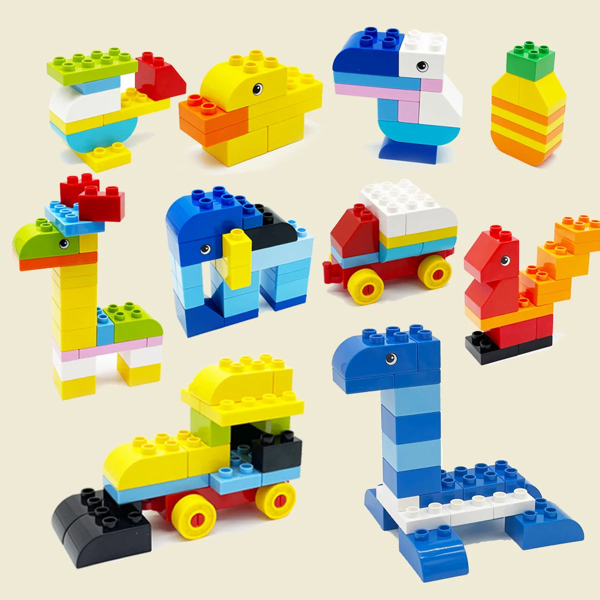 Große Bausteine Set - Kreatives Montessori Lernspielzeug