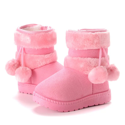 Neue Mädchen Schnee Stiefel Winter Komfortable Dicke Warme Kinder Stiefel Lobbing Ball Dicke Kinder Herbst Nette Jungen Stiefel Prinzessin Schuhe
