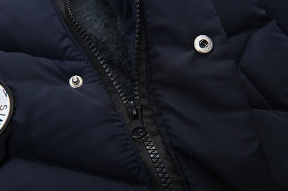 Winter Kinderjacke mit Kapuze & abnehmbarem Pelzkragen - Warm & Bequem - 3-8 Jahre