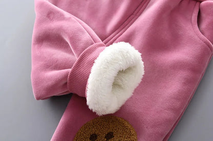 3PCS Winter Herbst Kleinkind Baby Jungen Mädchen Kleidung Baby Pullover Mantel + Hosen + Kapuze Weste Outfit Set Infant warme Kleidung Anzüge