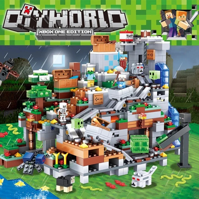 1315 Stück The Village Special Edition Bausteine mit Steve Actionfiguren, kompatibel mit My World Set Toy 21138