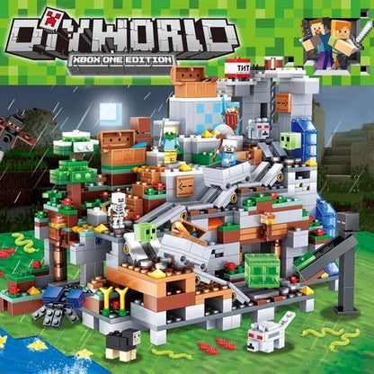 1315 Stück The Village Special Edition Bausteine mit Steve Actionfiguren, kompatibel mit My World Set Toy 21138