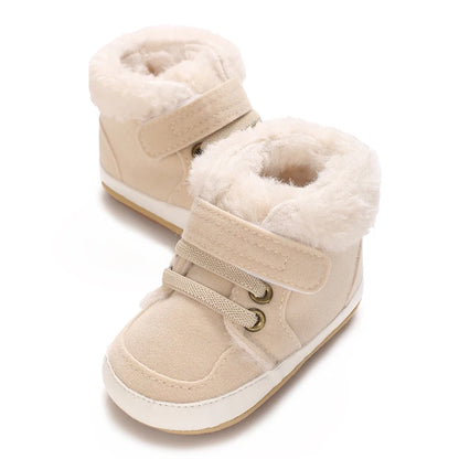 HAIZHIW Winter Baby Junge Mädchen High Tops Turnschuhe Gummi Anti-Rutsch-Sohle Fleece für Wärme Säugling Neugeborene Erste Gehen Krippe schuhe