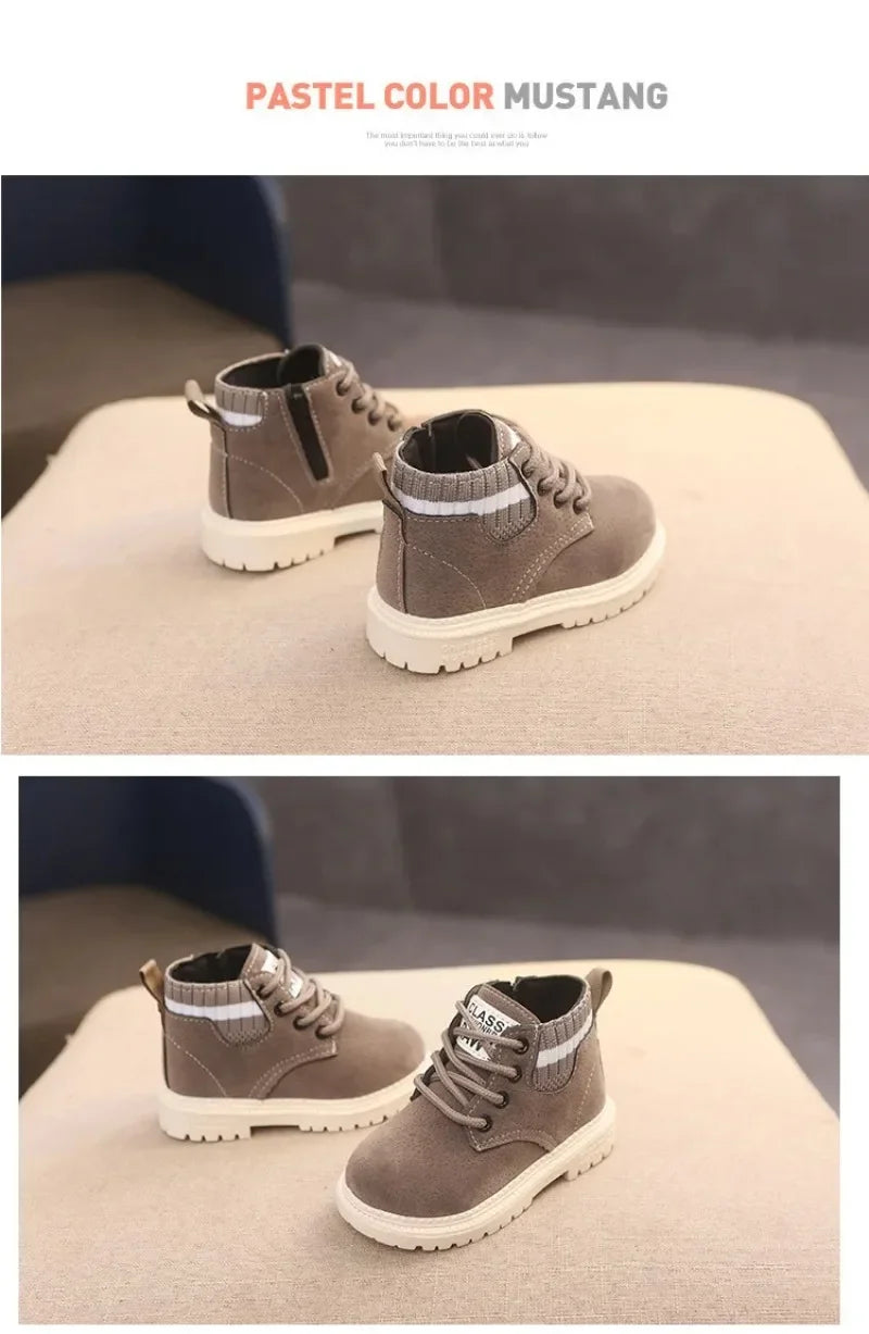 2-Stil Innenmaterial Plüsch Kinder Winterstiefel Baumwollstoff Frühling Herbst Kinderschuhe Baby Kleinkind Jungen Mädchen Stiefel