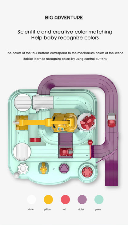 Racing Rail Car Modell Lernspielzeug Kinder Track Adventure Spiel Gehirn Mechanische Interaktive Zug Tiere Weltraumrakete Spielzeug