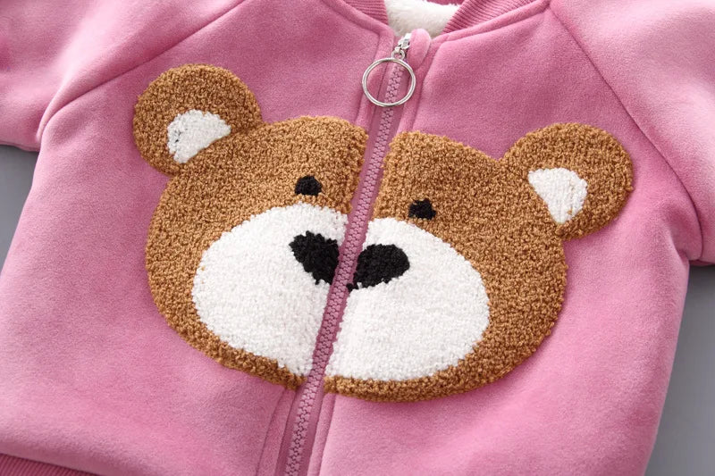 3PCS Winter Herbst Kleinkind Baby Jungen Mädchen Kleidung Baby Pullover Mantel + Hosen + Kapuze Weste Outfit Set Infant warme Kleidung Anzüge