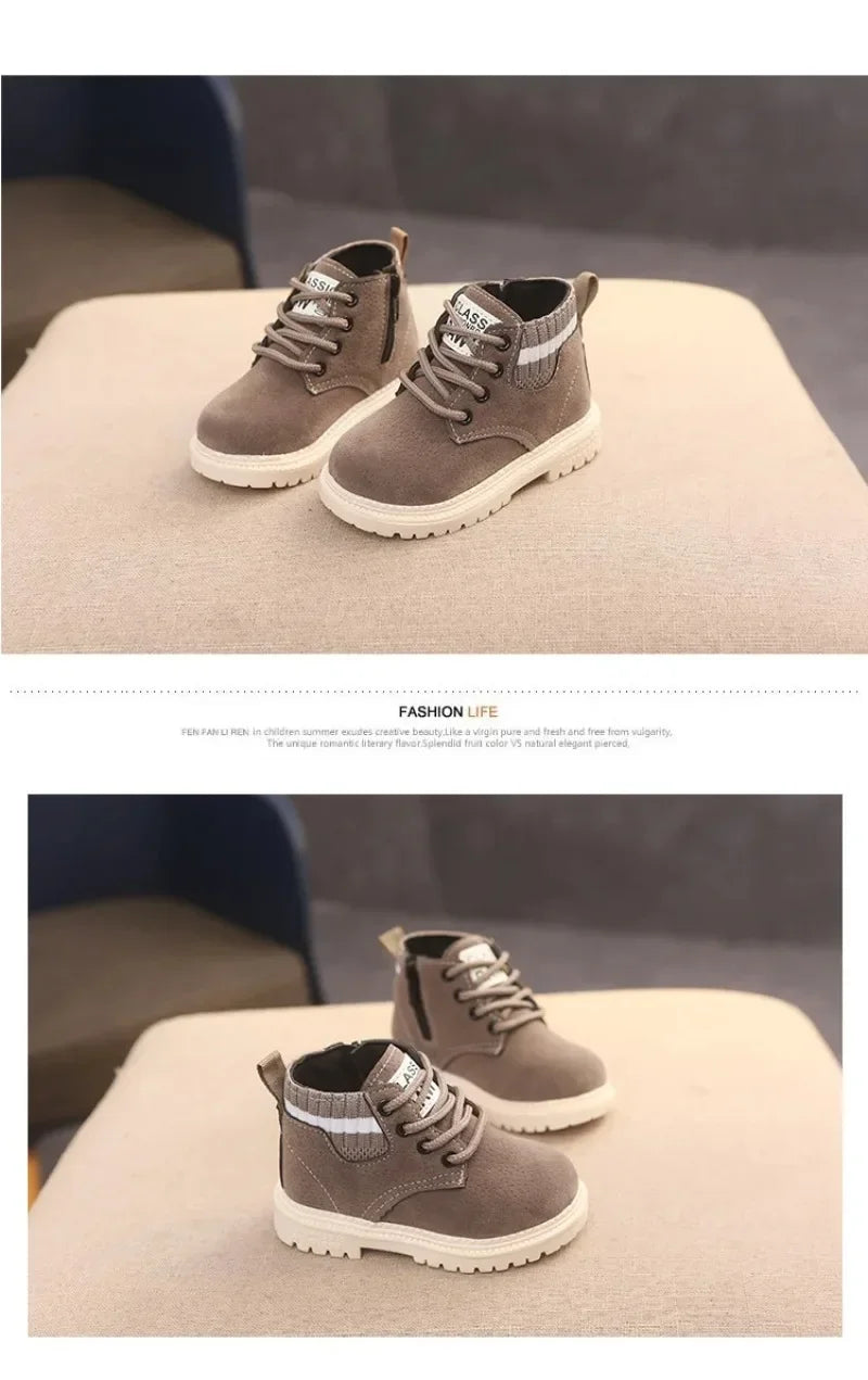 2-Stil Innenmaterial Plüsch Kinder Winterstiefel Baumwollstoff Frühling Herbst Kinderschuhe Baby Kleinkind Jungen Mädchen Stiefel