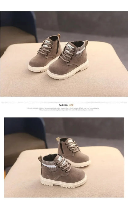 2-Stil Innenmaterial Plüsch Kinder Winterstiefel Baumwollstoff Frühling Herbst Kinderschuhe Baby Kleinkind Jungen Mädchen Stiefel