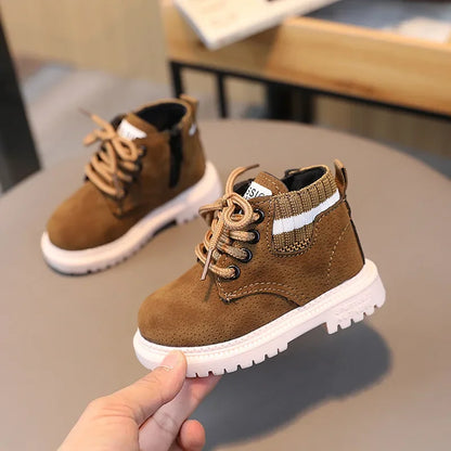 2-Stil Innenmaterial Plüsch Kinder Winterstiefel Baumwollstoff Frühling Herbst Kinderschuhe Baby Kleinkind Jungen Mädchen Stiefel