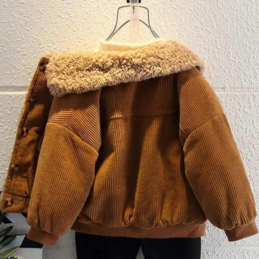 Jungen Cord-Jacke mit fleece - Warmer Wintermantel - 1-5 Jahre