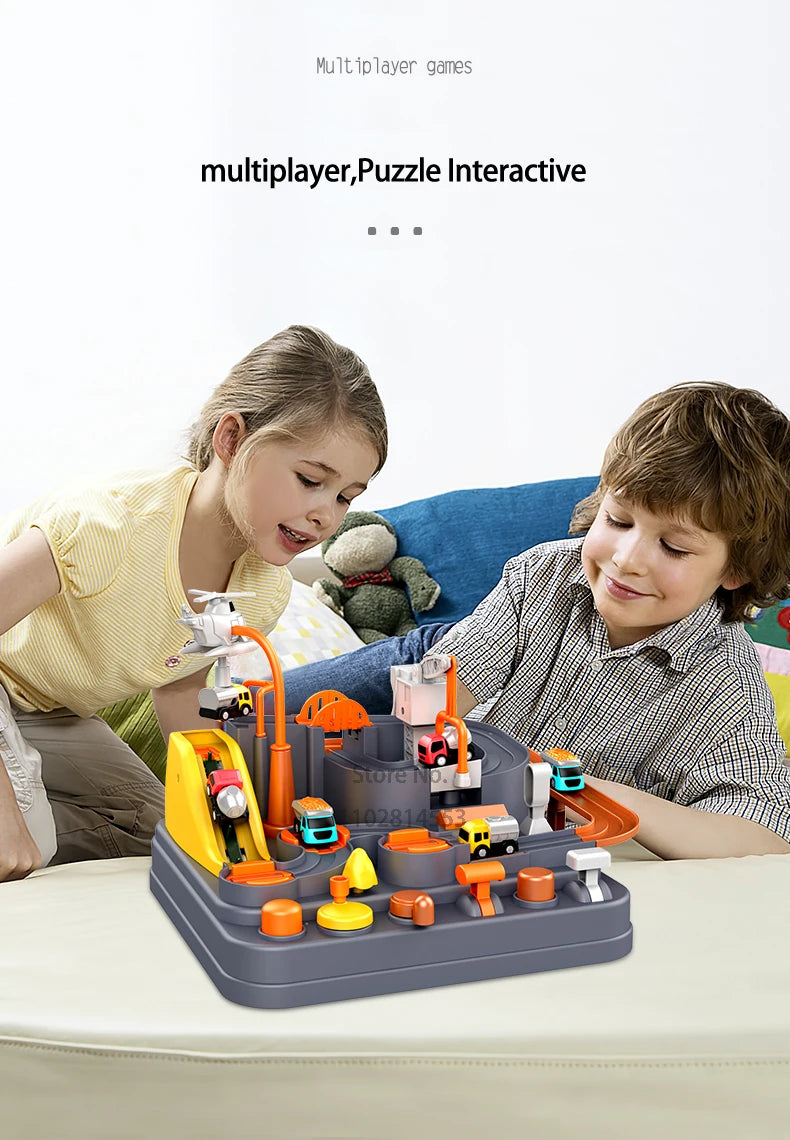 Heißer Racing Rail Auto Modell Zug Track Abenteuer Spiel Tiere Raum Rakete Spielzeug Kinder Pädagogisches Gehirn Mechanische Interaktive