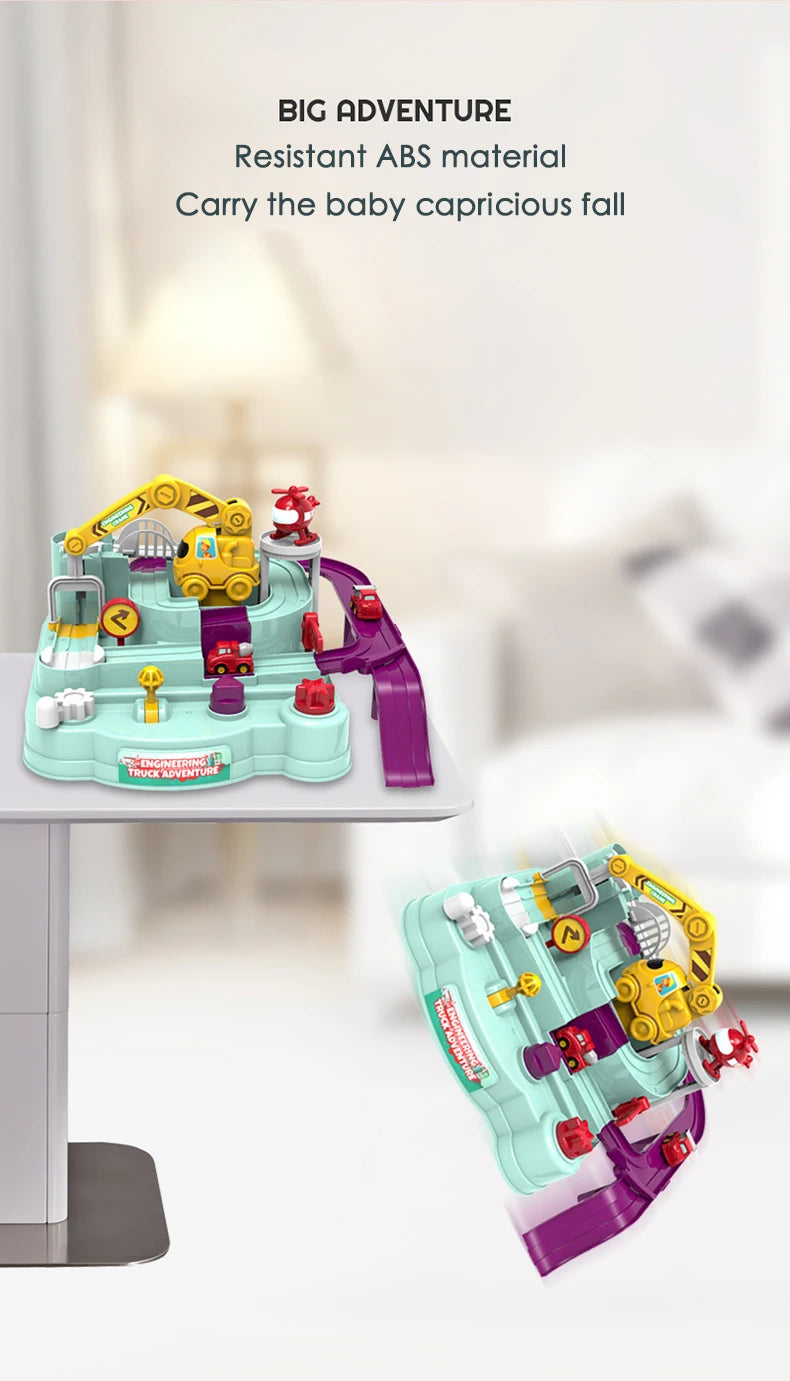 Racing Rail Car Modell Lernspielzeug Kinder Track Adventure Spiel Gehirn Mechanische Interaktive Zug Tiere Weltraumrakete Spielzeug