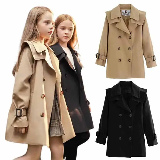 Herbst Mädchen Trenchcoat - Winddicht & Stilvoll - 4-14 Jahre