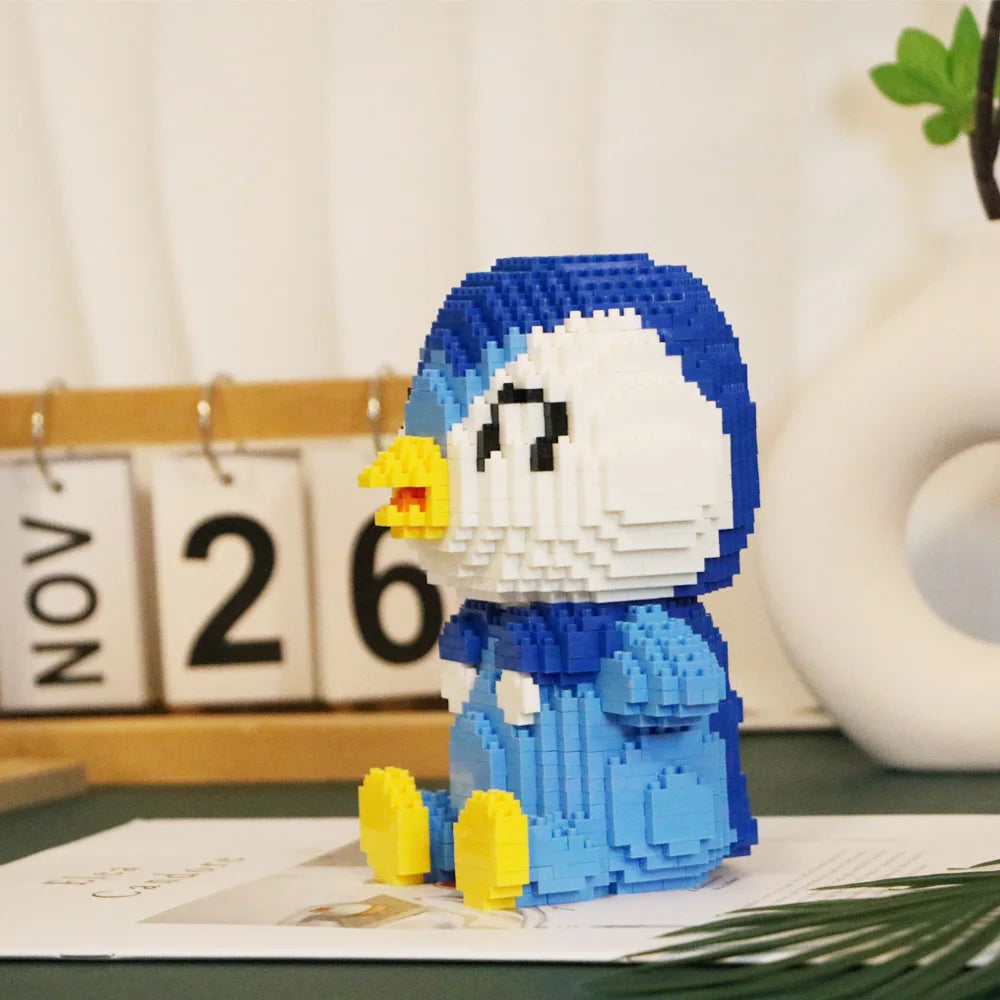 Blauer Pinguin - Mini-Baustein Bausatz