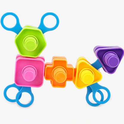 Schraub- & Steckspiel Lernspielzeug – Bunte Formen & Farben