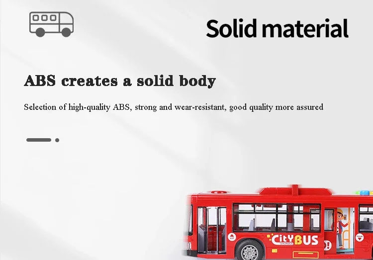 Hohe Qualität Simulation Bus Große Größe Drop-beständig Licht Musik Trägheit Bus Modell Zurückziehen Auto Pädagogisches Spielzeug Geschenke